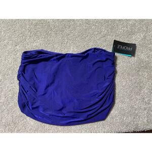 Profile by Gottex Bikini Bottom Swim Skirt Skirtini 12 Amethyst Purple Shirred